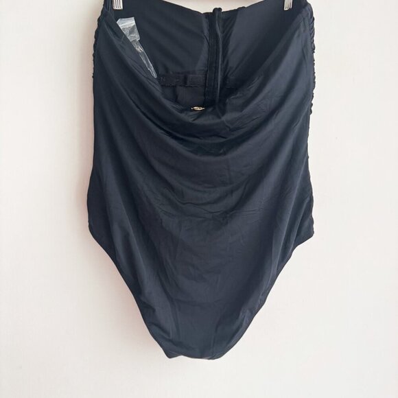 Jantzen Black Ruched Classic One Piece Swimsuit 16 - Picture 3 of 6